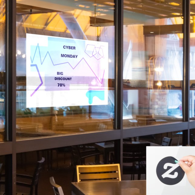 Autocollant Pour Fenêtre E-commerce Cyber Monday Deal (Fenêtre du restaurant)