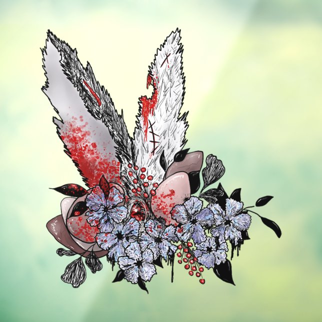 Autocollant Pour Fenêtre Easter Bunny Horreur (Feuille 3)