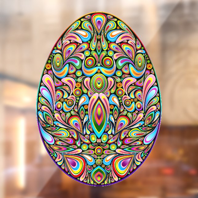 Autocollant Pour Fenêtre Easter Egg Psychedelic Design Kids Organic T-Shirt (Feuille 2)