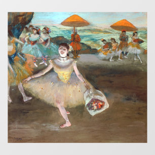 Autocollant Pour Fenêtre Edgar Degas - Danseuse au bouquet, saluant sur la