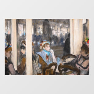 Autocollant Pour Fenêtre Edgar Degas - Femmes sur une terrasse de café le s