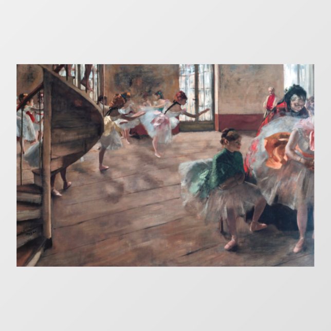 Autocollant Pour Fenêtre Edgar Degas - La répétition (Feuille)