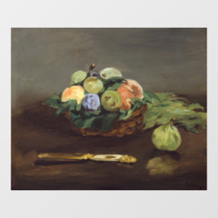 Autocollant Pour Fenêtre Edouard Manet - Corbeille de fruits