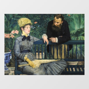 Autocollant Pour Fenêtre Edouard Manet - Dans la serre