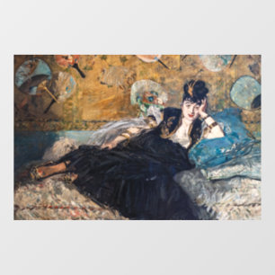 Autocollant Pour Fenêtre Edouard Manet - Lady avec fans