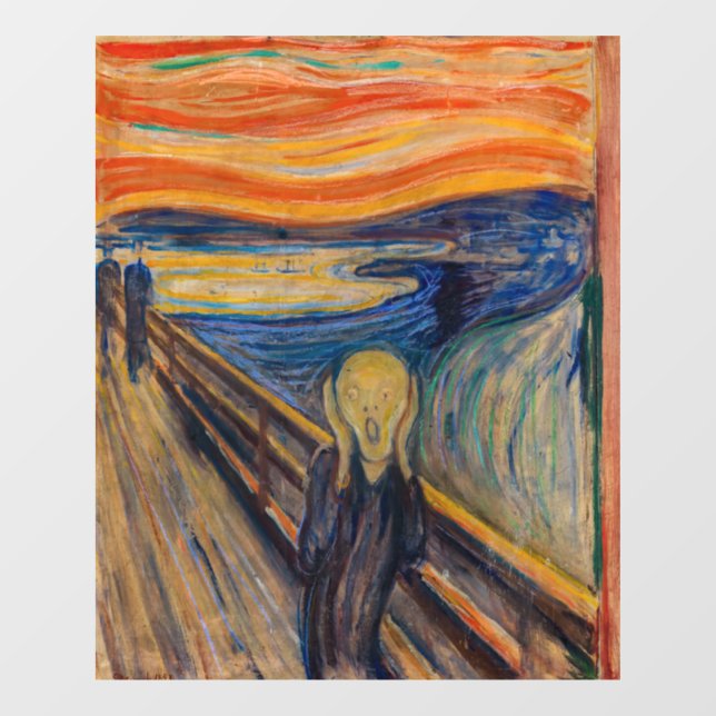 Autocollant Pour Fenêtre Edvard Munch - The Scream 1893 (Feuille)