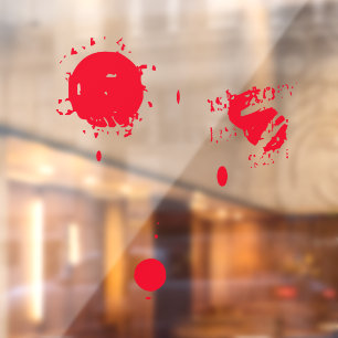 Autocollant Pour Fenêtre Effrayant sang rouge goutte éffrayant Halloween