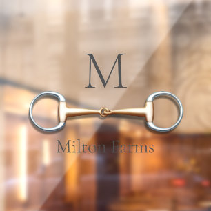 Autocollant Pour Fenêtre Eggbutt Snaffle Bit Monogrammed Equestrimed Fenêtr
