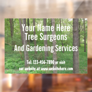 Autocollant Pour Fenêtre Élagage d'arbres / Services de jardin Personnalisa