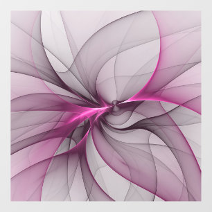 Autocollant Pour Fenêtre Elégant Chaos Moderne Abstrait rose Fractal Art