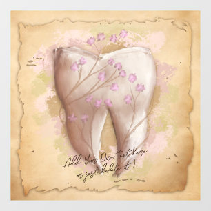 Autocollant Pour Fenêtre Élégant Dentiste Vintage Dental Assistant Cadeau