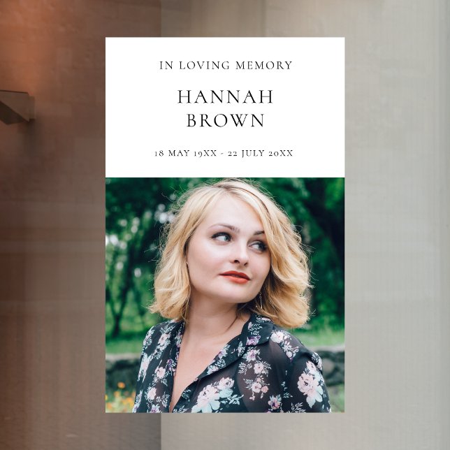 Autocollant Pour Fenêtre Élégant enterrement chic | Célébration moderne de  (Créateur téléchargé)