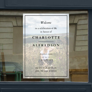 Autocollant Pour Fenêtre Élégant enterrement Chic Memorial Service Photo