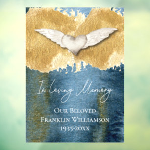 Autocollant Pour Fenêtre Elégant Heart Wings Love Mémoire souvenir voitur