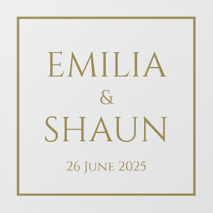 Autocollant Pour Fenêtre Élégant Mariage Or Clouage de fenêtre