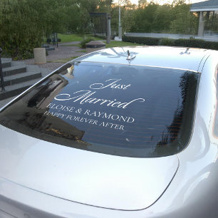 Autocollant Pour Fenêtre Élégant minimaliste juste marié Mariage
