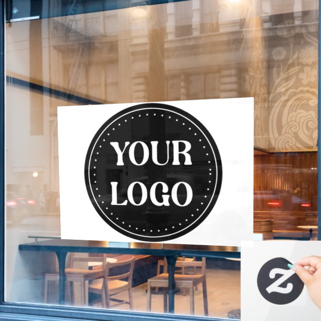 Autocollant Pour Fenêtre élégant, moderne, raffiné et modifiable.  (Fenêtre de café)