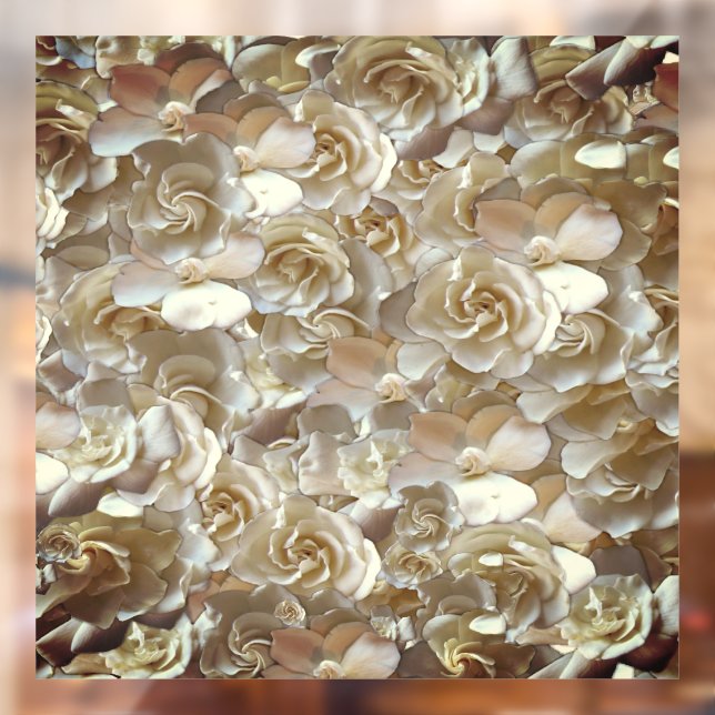 Autocollant Pour Fenêtre Élégant Rose floral Motif pétal (Feuille 2)