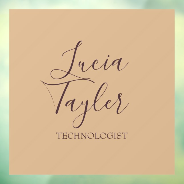 Autocollant Pour Fenêtre Élégant script commercial rose (Feuille 3)