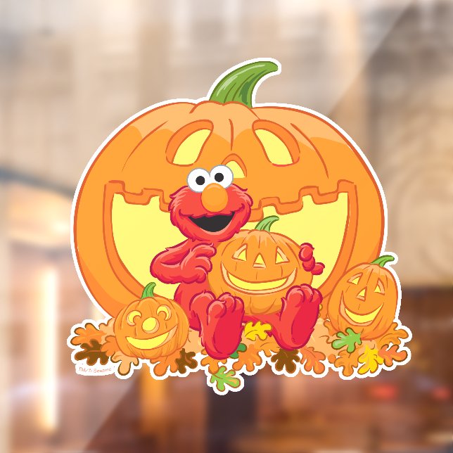 Autocollant Pour Fenêtre Elmo | Citrouilles d'Halloween (Feuille 2)