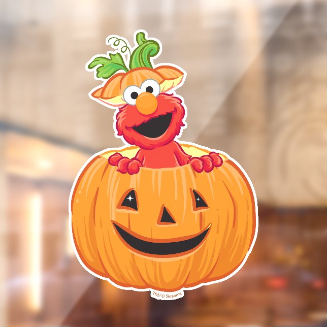 Autocollant Pour Fenêtre Elmo | Halloween Jack-O-Lantern (Feuille 2)