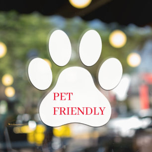 Autocollant Pour Fenêtre Empreinte de Patte « Animaux de Compagnie Bienvenu