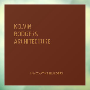 Autocollant Pour Fenêtre Empreinte dorée tendue brun