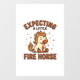 Autocollant Pour Fenêtre En attente d'un petit cheval de feu Vintage Baby S