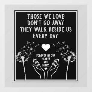 Autocollant Pour Fenêtre En Mémoire Bereavement Et Perdre Photo Impression