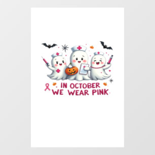 Autocollant Pour Fenêtre en octobre nous portons du rose pour la sensibilis
