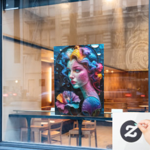 Autocollant Pour Fenêtre Encre d'alcool 3D en verre coloré pour la face de 