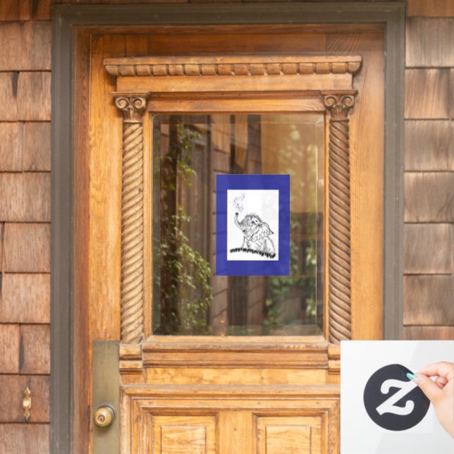 Autocollant Pour Fenêtre Énergie éléphante (Porte d'accueil)