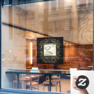 Autocollant Pour Fenêtre Enregistrer la date Elegant Gold Foil Dots Look