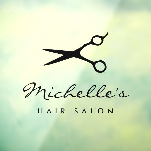 Autocollant Pour Fenêtre Enseigne autocollante pour logo de salon de coiffu