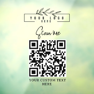 Autocollant Pour Fenêtre Enseigne commerciale CODE QR Logo