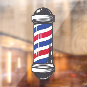 Autocollant Pour Fenêtre Enseigne de barbier de salon de coiffure pour la s