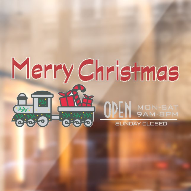 Autocollant Pour Fenêtre Enseigne de magasin de jouets Noël personnalisé  (Feuille 2)