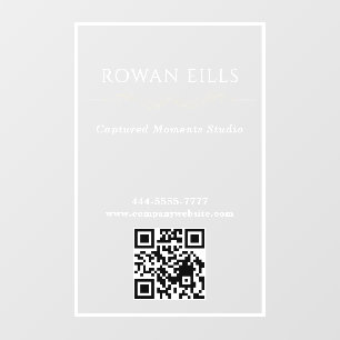 Autocollant Pour Fenêtre Enseigne de porte QR de logo de bureau professionn