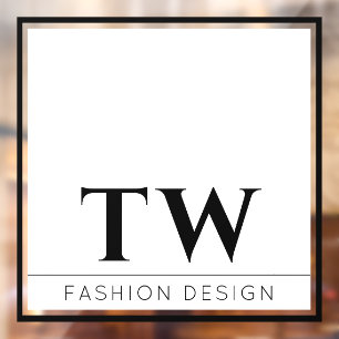 Autocollant Pour Fenêtre Enseigne de société de mode adhésif blanc pour fen