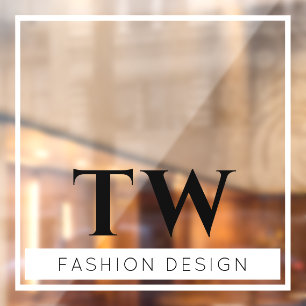 Autocollant Pour Fenêtre Enseigne de société de mode Transparent Blanc