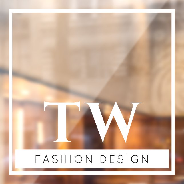 Autocollant Pour Fenêtre Enseigne de société de mode Transparent Blanc (Feuille 2)