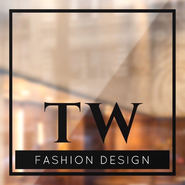 Autocollant Pour Fenêtre Enseigne de société de mode Transparent Noir (Feuille 2)