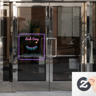 Autocollant Pour Fenêtre Enseigne néon personnalisée pour salon de cils et