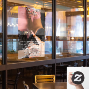 Autocollant Pour Fenêtre Ensemble de personnalisation de salon de manucure 
