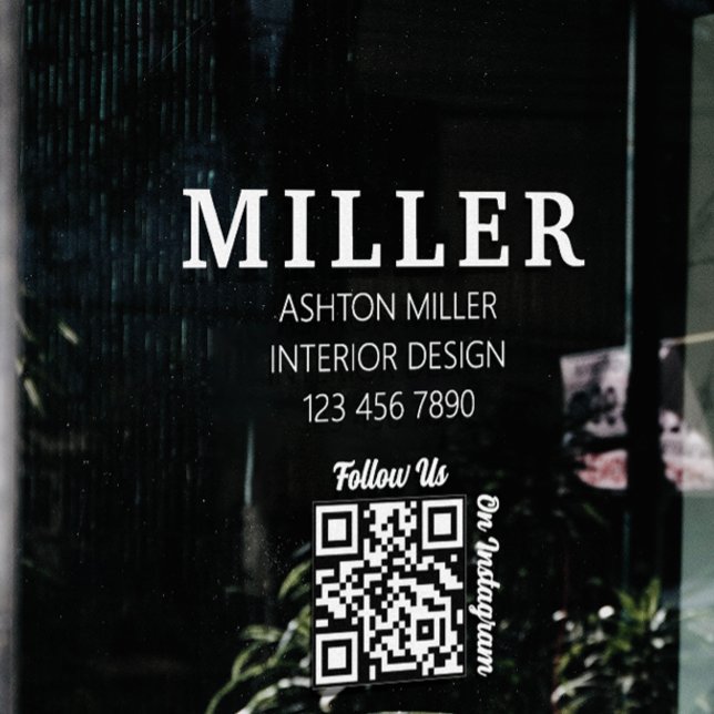 Autocollant Pour Fenêtre Entrepreneur de Bâtiment Qr Code Simple & Professi (Building Contractor Qr Code Simple & Professional Window Cling)