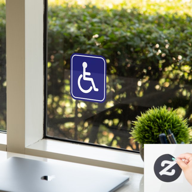 Autocollant Pour Fenêtre Entreprise à domicile accessible aux handicapés en (Bureau)