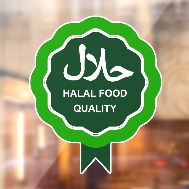 Autocollant Pour Fenêtre Entreprise de Nourriture Halal Enseigne Fenêtre Au (Feuille 2)