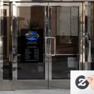 Autocollant Pour Fenêtre Entreprise de remorquage professionnelle, heures d