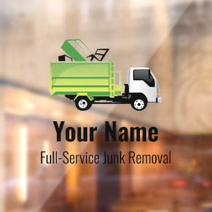 Autocollant Pour Fenêtre Entreprise de retrait de déchets personnalisables