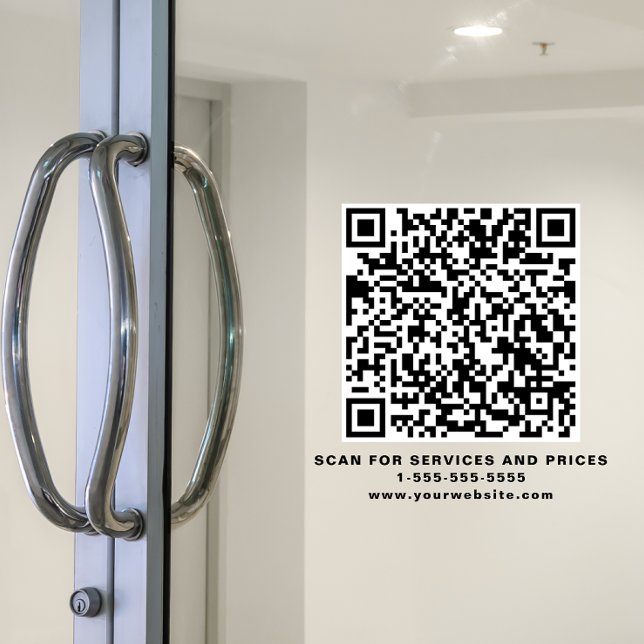 Autocollant Pour Fenêtre Entreprise moderne de code QR (Créateur téléchargé)